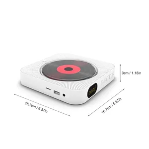 Xách Tay Máy nghe nhạc <span class=keywords><strong>CD</strong></span> với cho <span class=keywords><strong>bluetooth</strong></span> loa màn hình LED Tường mountable IR điều khiển từ xa FM Radio-Stereo máy nghe nhạc - Product Image 1