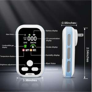 5-in-1 plug-in פחמן חד-חמצני & גז לחות גלאים גיבוי לסוללה דירה RV-אזעקות אישיות לבטיחות - Product Image 3