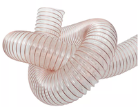 Tube télescopique en PU de 6 pouces 150 mm Super Flexible de 6mm d'épaisseur pour l'aspiration et la décharge d'air de poudre de poussière pour l'industrie