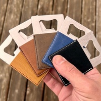Ouvre-bouteille de poche en cuir gravable au laser, porte-clés, ouvre-bouteille carte de crédit vierge personnalisable avec logo, cadeau promotionnel