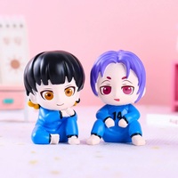6 pièces dans un ensemble d'artisanat en résine de personnage Anime BlueLock dans une boîte mystère comme cadeau