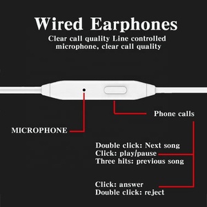 Kabel gebundene Cantell-Kopfhörer mit <span class=keywords><strong>3</strong></span>,5-mm-Verbindungsmikrofon und Freisprech-Musik-Ohrhörer für Mobiltelefone
