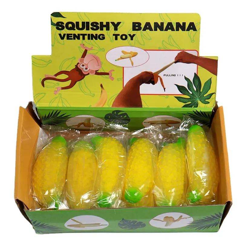Foreign trade banana bead ball TPR release fruit pinching fun adult decompression lovely children sensory toys 2024 Amazon New