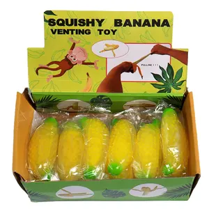 外国貿易バナナビーズボールTPRリリースフルーツピンチ楽しい大人の減圧素敵な子供たちの感覚玩具2024 Amazon New
