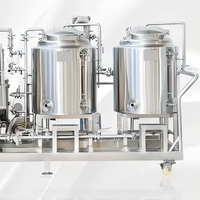 Système de micro-brasserie automatique 5000L à chauffage vapeur sous pression, en acier SUS304, avec pompe contrôlée par PLC pour lait, hôtels, pubs et bière