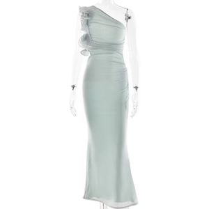 Vestido Maxi Elegante de Diseñador para Mujer, Corte Entallado, para Fiesta de Noche - Product Image 5