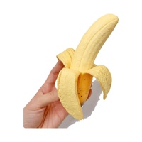 Realistiche bananen squishy toy van TPR-materiaal, stressverlichtend, zacht, simulatie fruit, knuffelbaar, schattig verjaardagscadeau voor volwassenen, aanpasbaar
