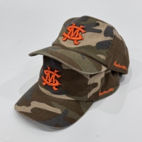 Gorras de Béisbol al por Mayor con Bordado 3D, Diseño de Camuflaje Vintage, Visera Curva y Tela Twill Lavada