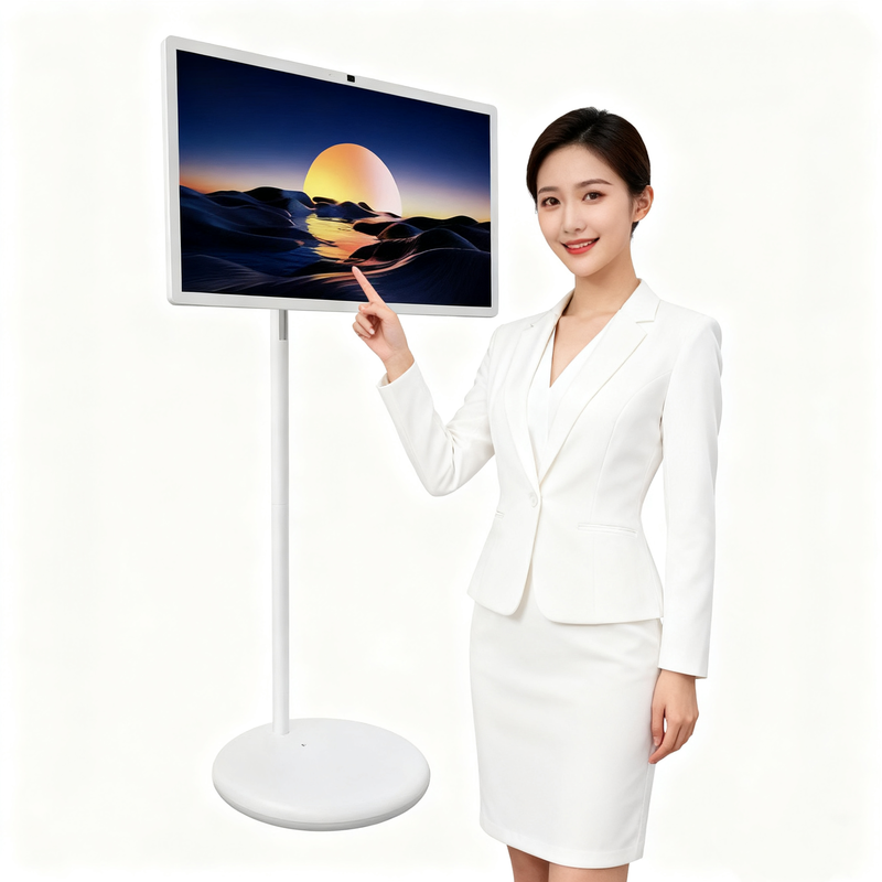 Adjustable 27 Inch Portable Smart TV