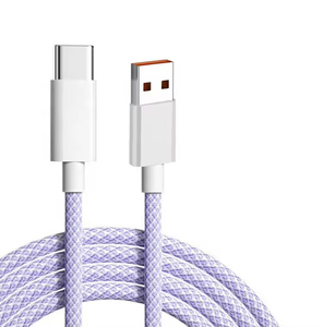 Venta caliente 2M Nylon Trenza <span class=keywords><strong>USB</strong></span> a Tipo <span class=keywords><strong>C</strong></span> Cable de carga rápida Adaptador de cargador de teléfono móvil Cable <span class=keywords><strong>USB</strong></span> para uso en computadora - Product Image 1