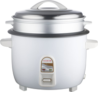Olla Arrocera Eléctrica Comercial y Doméstica con Control Digital de Temporizador, Interior Antiadherente de Acero Inoxidable, Portátil, de 3.6L-10L