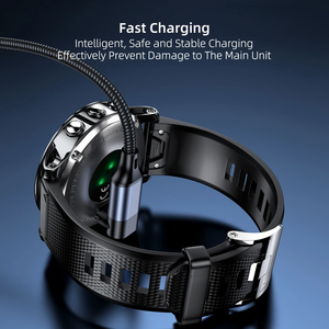 <span class=keywords><strong>Cable</strong></span> de Carga USB de 1.2M para <span class=keywords><strong>Garmin</strong></span> Venu2/VenuSq2/<span class=keywords><strong>3</strong></span>/3S Fenix 6/7/6S Pro Plus Vivoact, <span class=keywords><strong>Cable</strong></span> de Carga para Reloj con Conector Recto Trenzado - Product Image 5