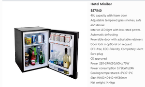 Mini réfrigérateur d'hôtel <span class=keywords><strong>Dometic</strong></span> sans givre de 30 L, absorption, mini réfrigérateur d'hôtel / porte en verre, minibar pour fruits et légumes - Product Image 6