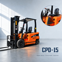 Chariot élévateur électrique de 1,5 tonne pour les centres de distribution d'entrepôt et les opérations quotidiennes de manutention de palettes et de transport de matériaux