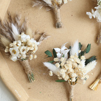 Boutonnière à la main Corsage boutonnière fleurs mariage Banquet fleurs décor pour marié hommes mariée femmes costume robe