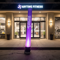 Danseur gonflable publicitaire en tissu Oxford avec logo personnalisé, ventilateur intégré et éclairage, idéal pour l'extérieur, prix abordable