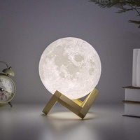 Lampe de chevet 3D en forme de lune, très vendue, pour enfants, 8 cm, pour chambre à coucher, lampes de table, décoration de la maison, luminaires de luxe