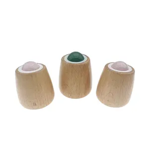 New Style Wooden Handle Jade Roller Ball Facial Skin Massage Jade Ball Roller Custom Logo Anti-aging Jade Face Massager Roller