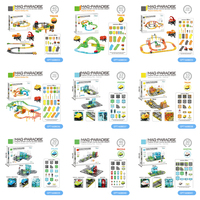 Jouets de construction magnétiques EPT, circuit de voitures dinosaures, jeu de course de voitures, blocs de construction pour enfants