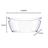 Nouvelle glacière ronde portable de 5 L en plastique durable, étanche, avec poignée, design moderne et minimaliste, pour la maison et le bar
