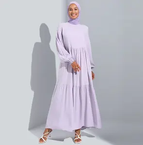 Latest muslim women muslim print dress organza manxun gulf modest abayas saudi arabia kaftan design 2023 dubai