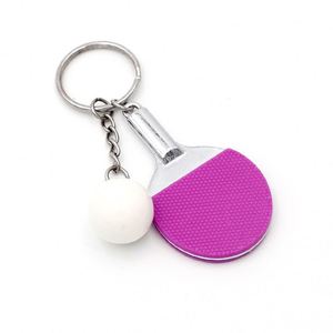 Cute 3D <b>Mini</b> <b>Table</b> Tennis Racket Keychain Ping Pong Ball Sports Gift Metal Key Ring Ping Pong Toy - Product Image 6