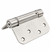 Charnière de porte à fermeture automatique de haute qualité en acier inoxydable 304 de 4 pouces avec vis de montage, ressort réglable, charnière à coins arrondis, usage commercial