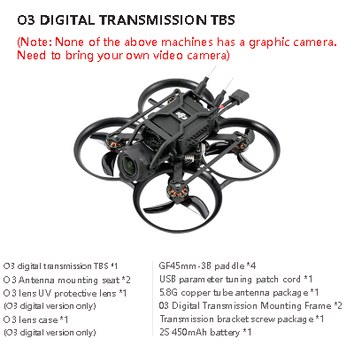 DJI O3 DJI TBS Crossfire (ไม่รวมกล้อง VTX)