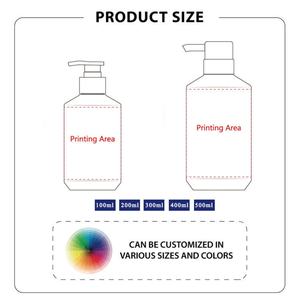 Bouteilles de gel douche et shampoing en plastique vides de 300 ml et 500 ml, blanches, brunes, noires, rechargeables, avec pompe à lotion, distributeur de savon - Product Image 5