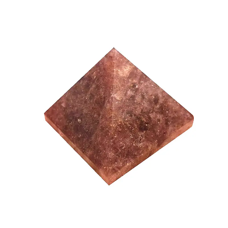 Polierte Stein pyramiden Vastu Produkte Erdbeer quarz Kristall pyramide für Meditation