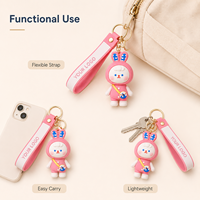 Porte-clés en caoutchouc PVC 3D personnalisé de haute qualité OEM, porte-clés en silicone souple, logo personnalisé, porte-clés pour cadeaux promotionnels d'entreprise