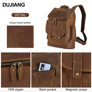 ハイエンドレトロなレザーバックパック男性用おしゃれなビジネスコンピュータ旅行バッグ誕生日にスタイリッシュなアクセサリー - Product Image 3