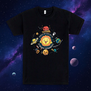 T-shirt Center Of Gravity nera girocollo da uomo, maglietta promozionale - Product Image 3