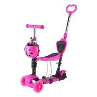 Trottinette multifonction 5 en 1 pour enfants, trois roues, trottinette à pousser 3 en 1, jouets pour bébés