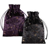 Nouveau sac à cordon en velours époxy pour la protection des cartes de tarot, des nappes et le rangement des pierres de cristal rituelles