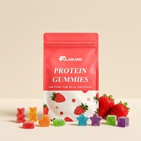 Gummies protéinés naturels à la fraise OEM/ODM avec 17g d'isolat de protéines de lactosérum pour la croissance musculaire, bonbons gélifiés sans sucre pour adultes