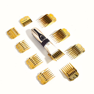 Magnetic Gold Plated Hair Clipper Guards 10 <b>Pc</b> <b>Set</b> For Home Use With Electric Clippers And Positioning Combs - Product Image 2