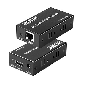 Receptor transmisor de vídeo extensor <span class=keywords><strong>HDMI</strong></span> 4K de 120m a través de un solo Cable <span class=keywords><strong>Ethernet</strong></span> Cat5e/6 para cámara, portátil, PC a Monitor de TV - Product Image 1