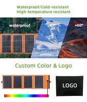 Mini panneau solaire portable pliable et flexible avec double chargeur USB, léger (550g) pour la charge de téléphones portables, ordinateurs portables et batteries externes