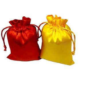 <b>Recyclable</b> Gift Drawstring <b>Bag</b> Custom Logo Printed Satin Dust <b>Bag</b> for Jewelry - Product Image 2