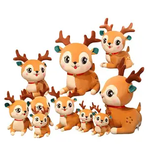 2024 Christmas Elk Reindeer 23cm 9 Inches Mascot Travel Souvenirs Company Gifts Children's Gifts