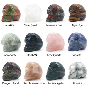 Nouvel arrivage 23MM Reiki cristal <span class=keywords><strong>Agate</strong></span> pierre petit crâne ornement Halloween décoration bijoux - Product Image 3