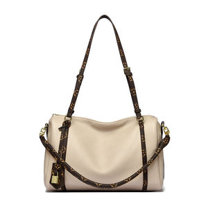 Sac à main portable et durable en PU pour femme, avec décoration en rivets, tendance. Sac à main luxueux de style Boston à motifs géométriques - Product Image 2