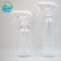 Bouteille de détergent liquide anti-fuite avec pulvérisateur 500 ml en PET transparent, flacon pulvérisateur à gâchette à fine brume en plastique pour salon de coiffure