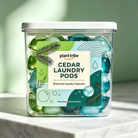 Capsules de lessive hydrosolubles au cèdre, parfum boisé frais, élimination profonde des taches, perles de lessive longue durée et rafraîchissantes