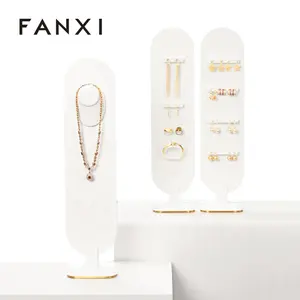 Soportes de exhibición de joyería FANXI para tienda de joyería de lujo escaparate exhibidor conjunto de exhibición de joyería