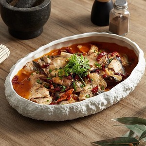 Grande assiette ovale plate en céramique blanche solide, compatible micro-ondes, style Japandi, marque Zide, pour <span class=keywords><strong>poisson</strong></span> <span class=keywords><strong>et</strong></span> soupes, usage restaurant - Product Image 1
