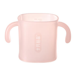 Vaso para enjuague bucal para bebés October Crystal, 1 litro, boca inclinada con asas para niños de 1 a 2 años - Product Image 1