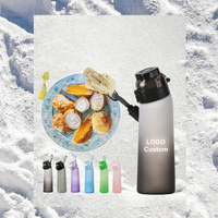 Bouteille d'eau de sport personnalisée 22oz sans BPA en Tritan, à boire directement, pour activités extérieures, avec compartiments pour fruits, en plastique, couvercle étanche