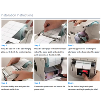 Distributeur automatique d'étiquettes X-130 avec fonction de comptage, machine d'étiquetage de stickers haute efficacité, dispositif de déroulement numérique